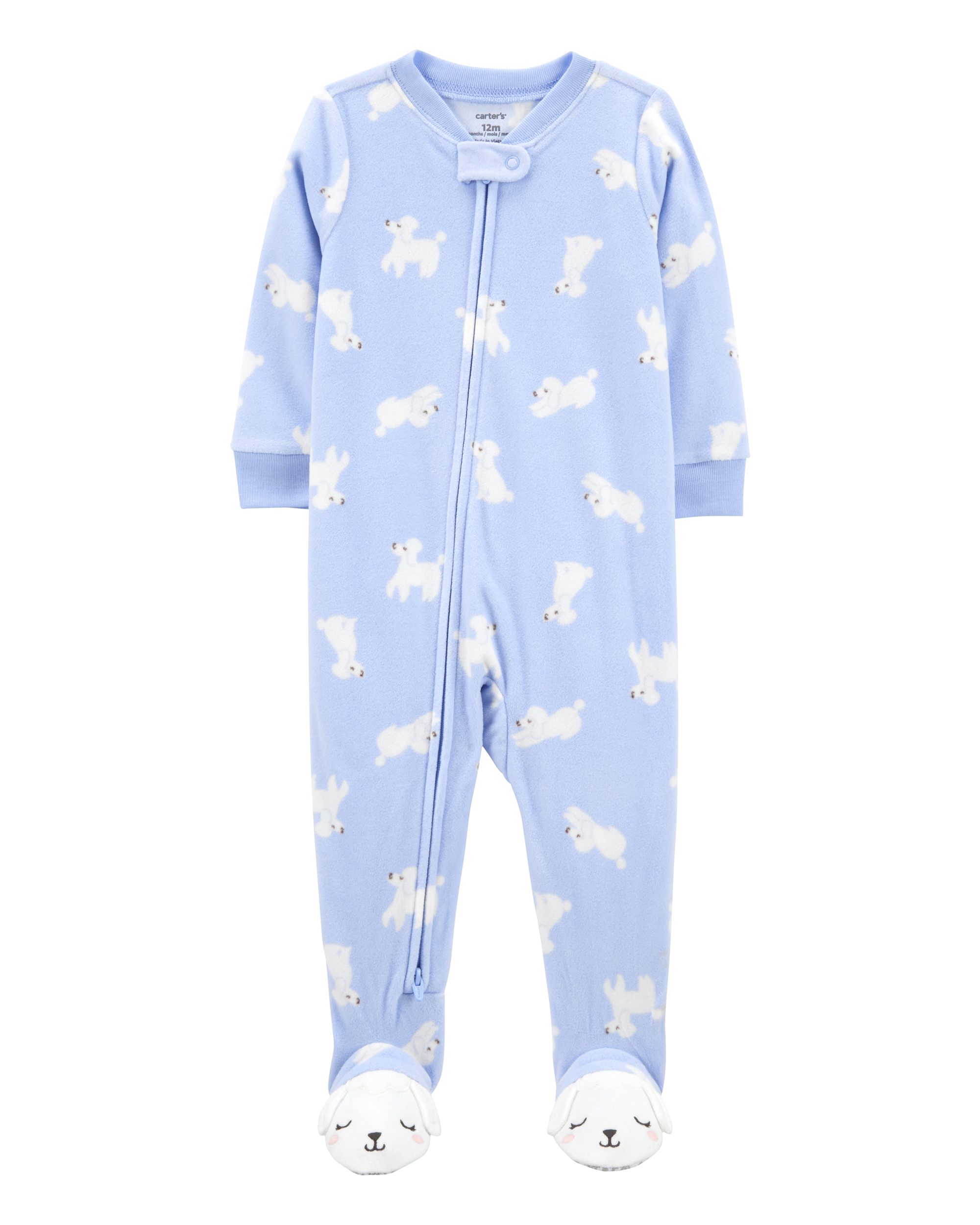 Toddler 1-Piece Dog Fleece Footie Pyjamas