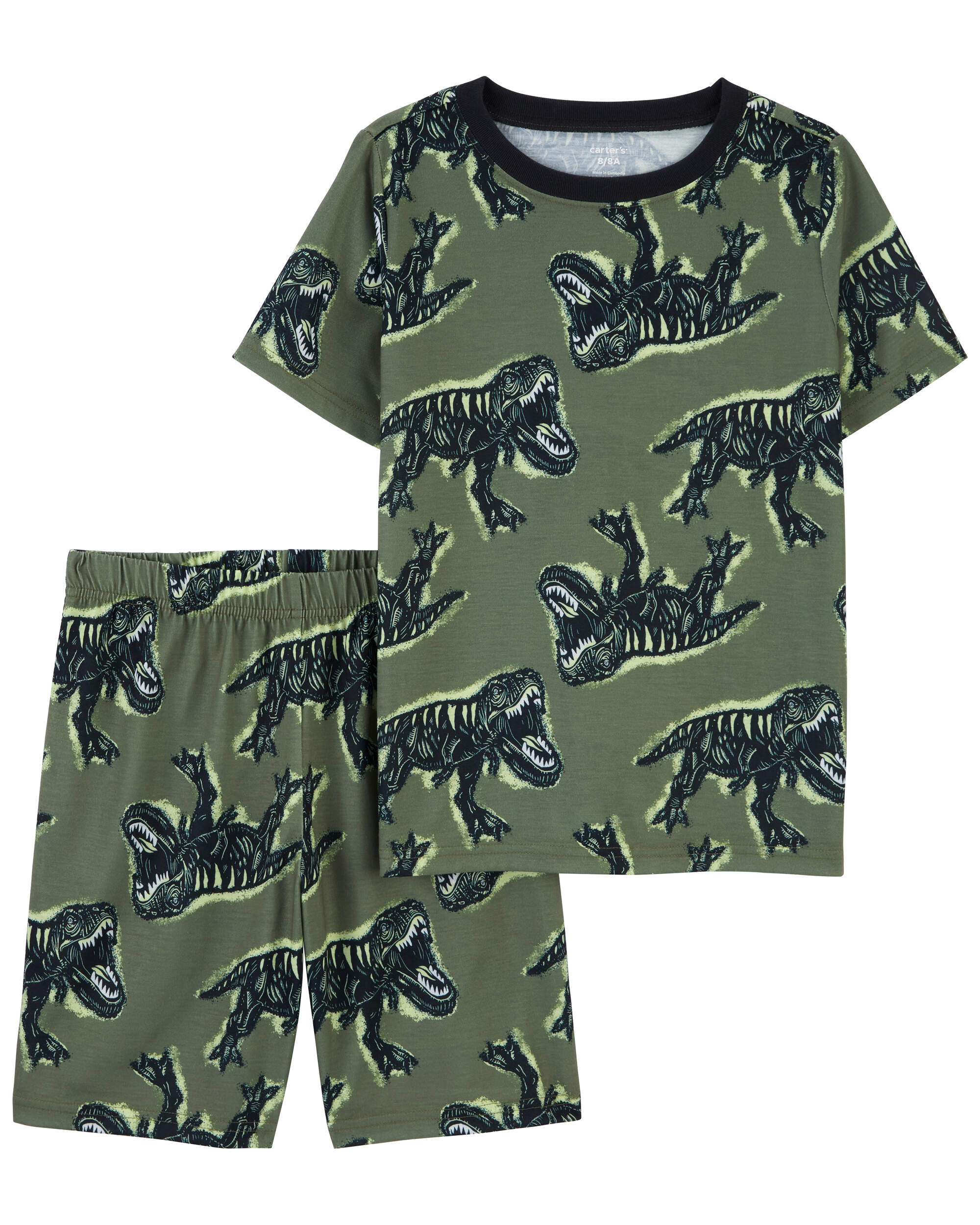 Kid 2-Piece Dinosaur Loose Fit Pyjama Set