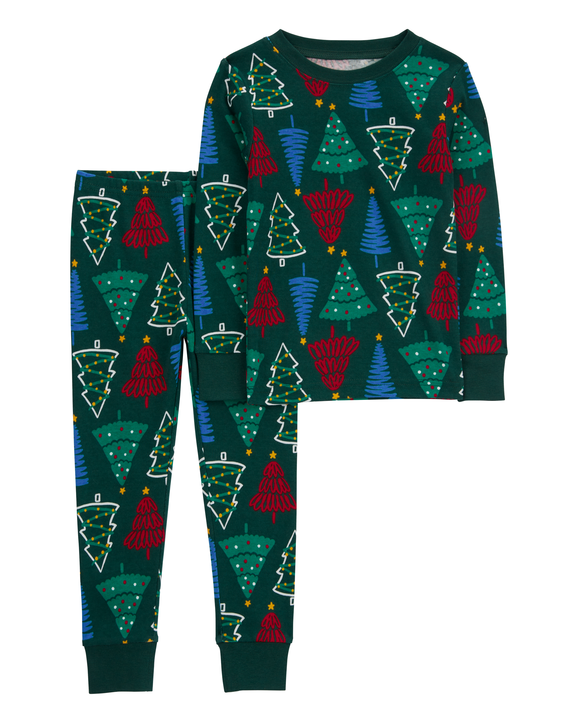 Toddler 2-Piece Christmas Tree 100% Snug Fit Cotton Pyjamas