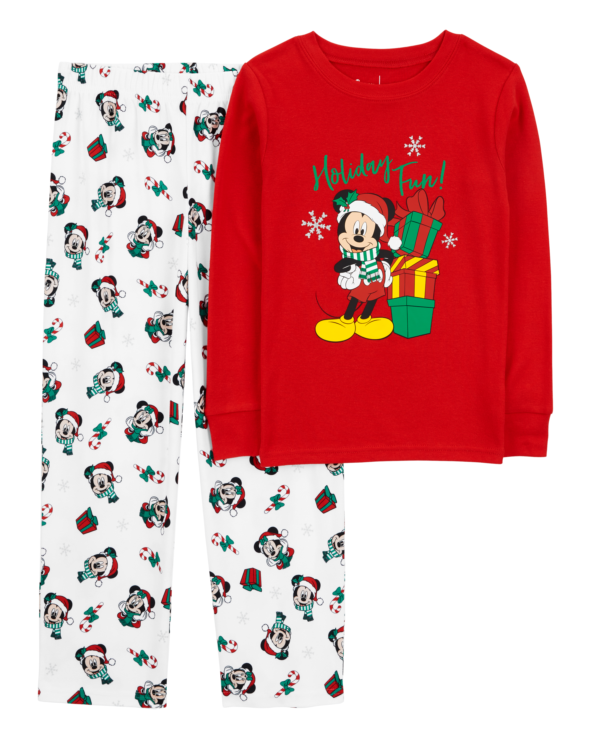 Kid 2-Piece Christmas Mickey Cotton & Fleece Pyjamas