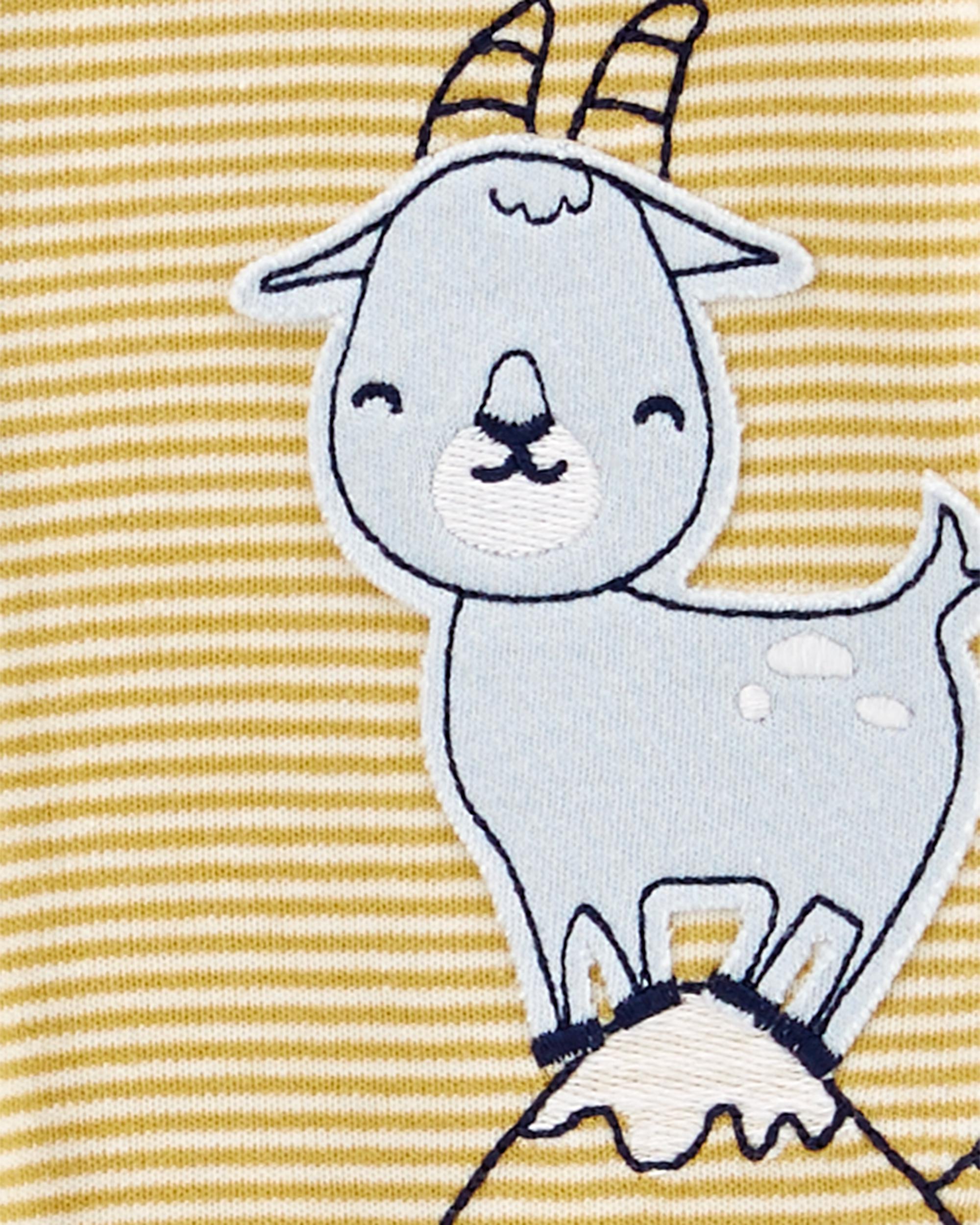 Baby Goat Snap-Up Cotton Sleeper Pyjamas