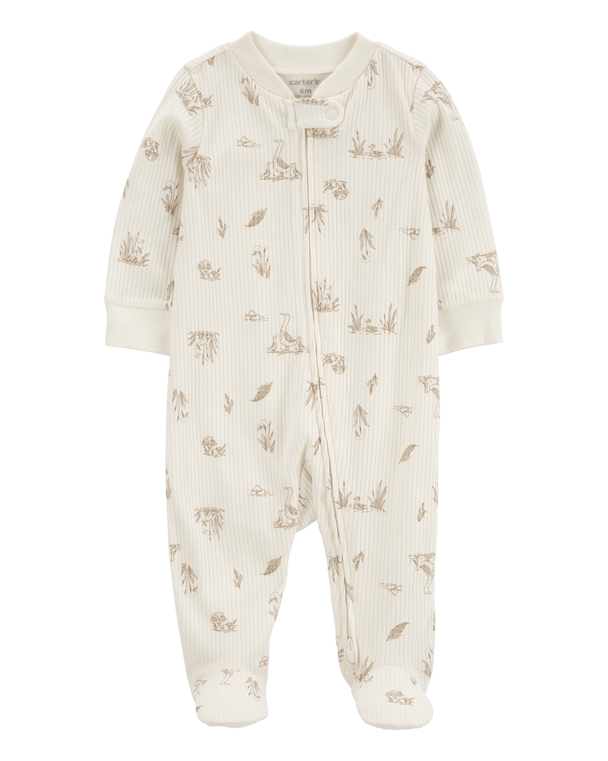 Ivory Baby Goose 2 Way Zip Thermal Sleeper Pyjamas Carter s Oshkosh Canada