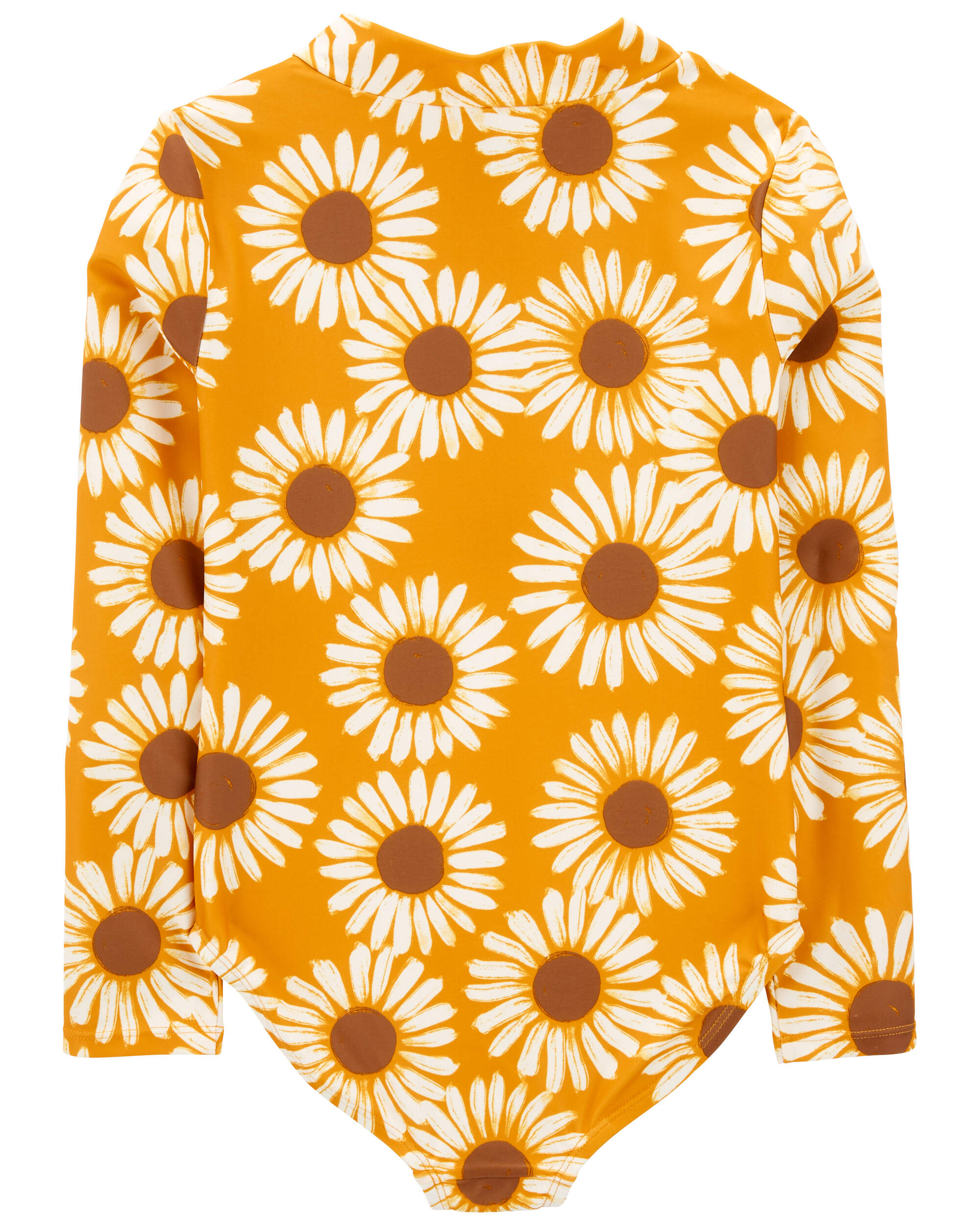 Kid Sunflower 1-Piece Zip-Front Rashguard