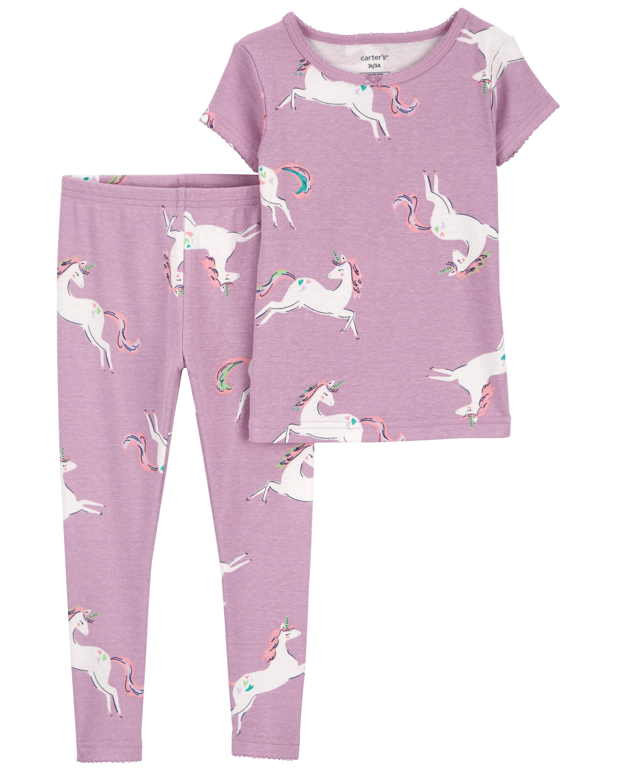 Baby 2-Piece Unicorn 100% Snug Fit Cotton Pyjamas